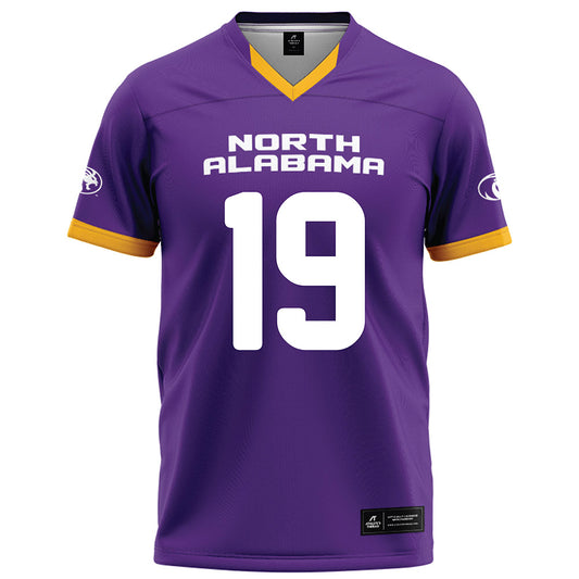 North Alabama - NCAA Football : Josh Anglin - Purple Football Jersey