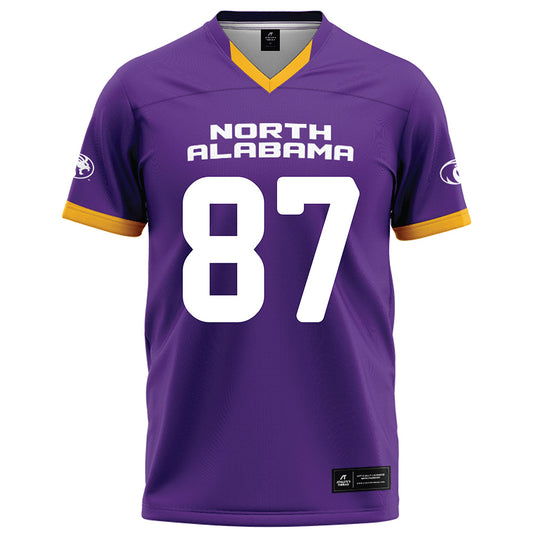 North Alabama - NCAA Football : Nathan Brockway - Purple Football Jersey-0