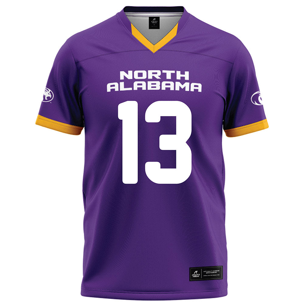 North Alabama - NCAA Football : Magnum Henderson - Purple Football Jersey-0