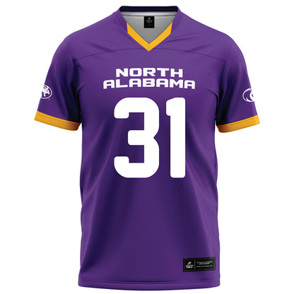North Alabama - NCAA Football : Micah Christensen - Purple Football Jersey-0