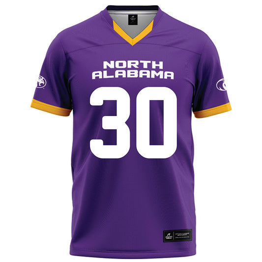 North Alabama - NCAA Football : Michael Barksdale - Purple Football Jersey-0