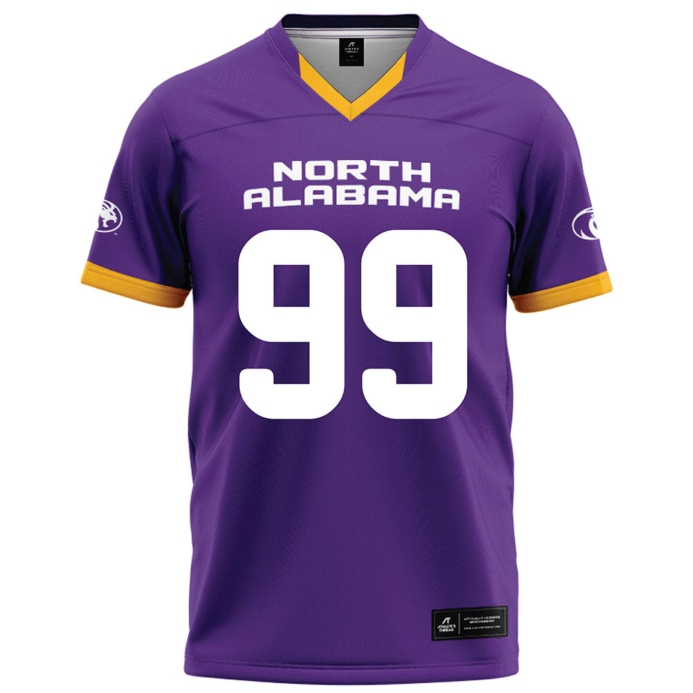 North Alabama - NCAA Football : Kaleb Brown - Purple Football Jersey-0