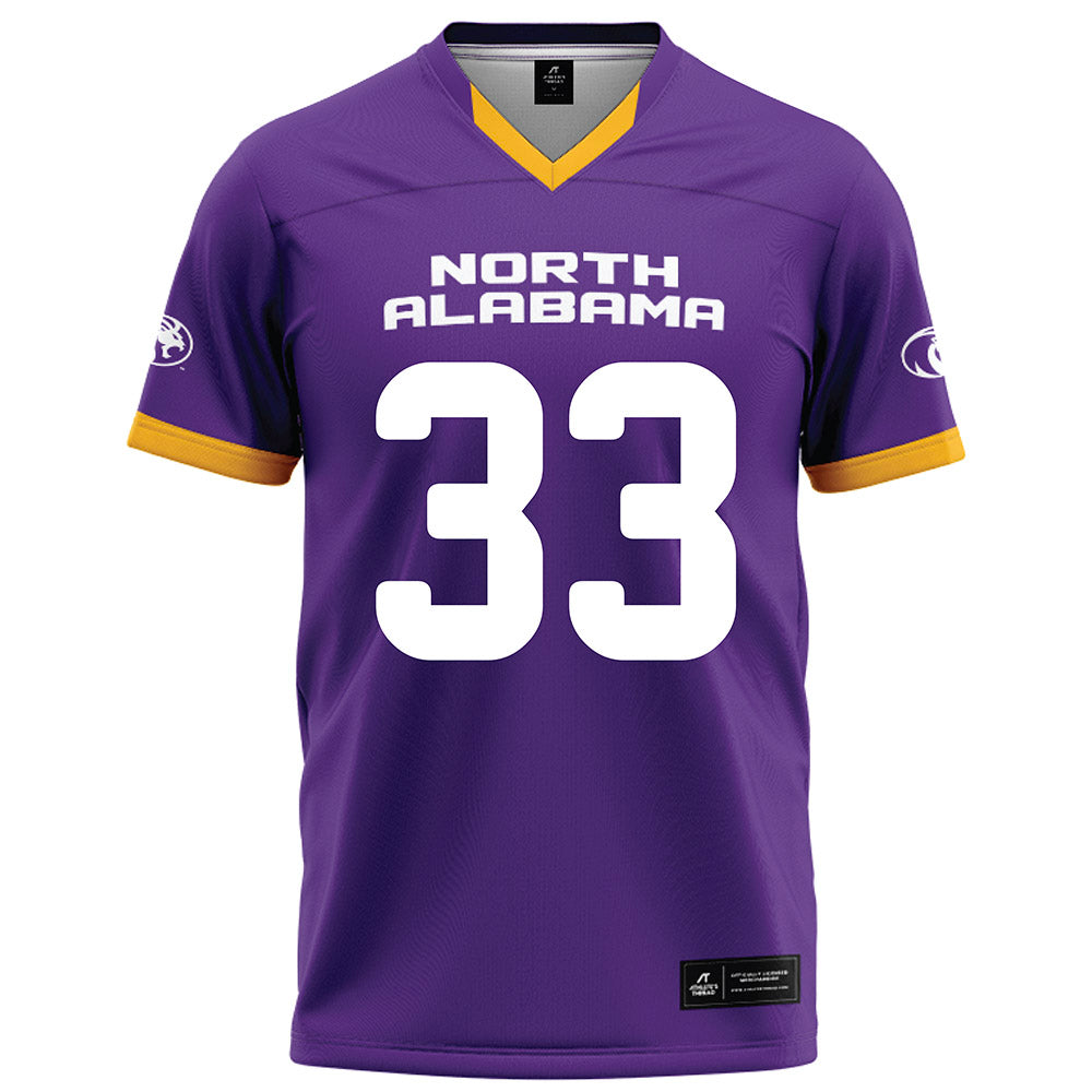 North Alabama - NCAA Football : Ethan Cunningham - Purple Football Jersey-0