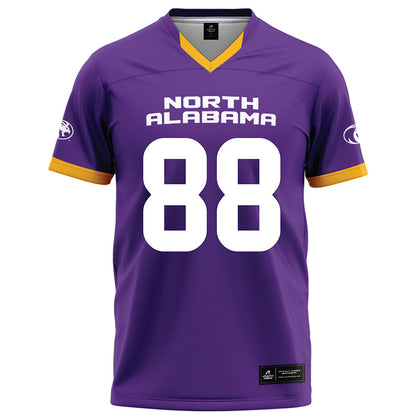 North Alabama - NCAA Football : Kaleb Heatherly - Purple Football Jersey-0