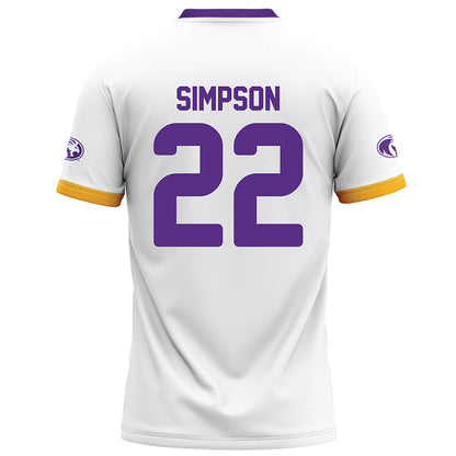North Alabama - NCAA Football :Jaylen Simpson - White Football Jersey-1