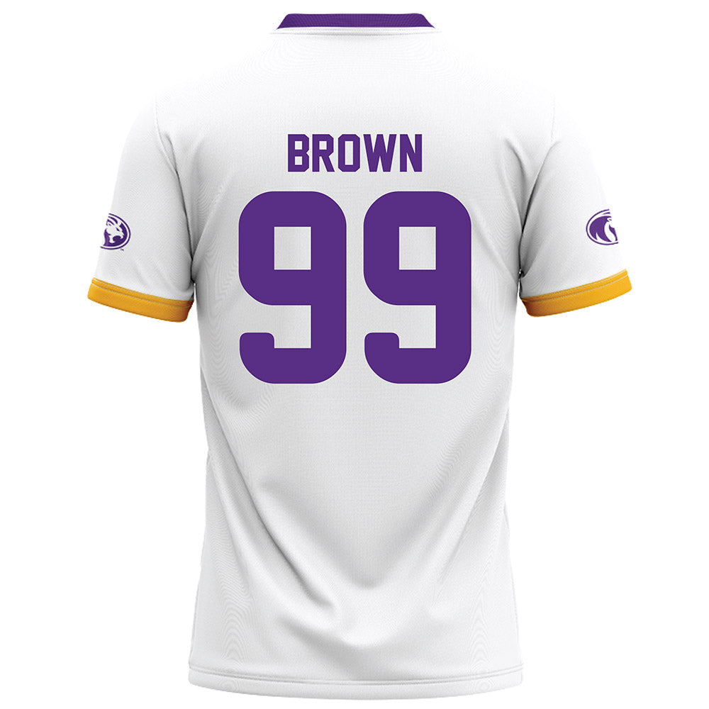 North Alabama - NCAA Football : Kaleb Brown - White Football Jersey-1