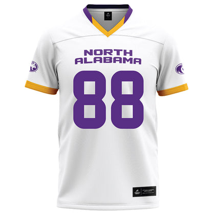 North Alabama - NCAA Football : Kaleb Heatherly - White Football Jersey-0