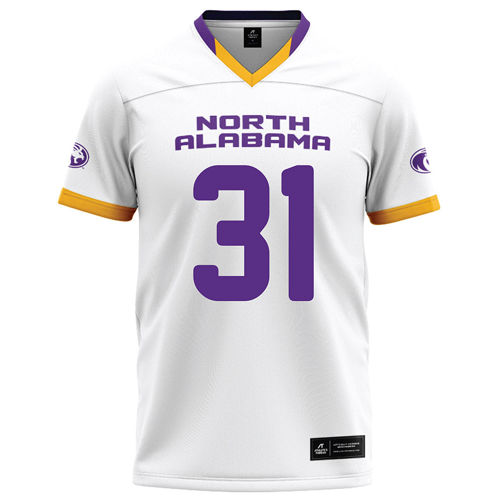 North Alabama - NCAA Football : Micah Christensen - White Football Jersey-0
