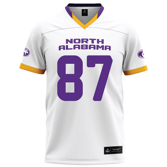 North Alabama - NCAA Football : Nathan Brockway - White Football Jersey-0