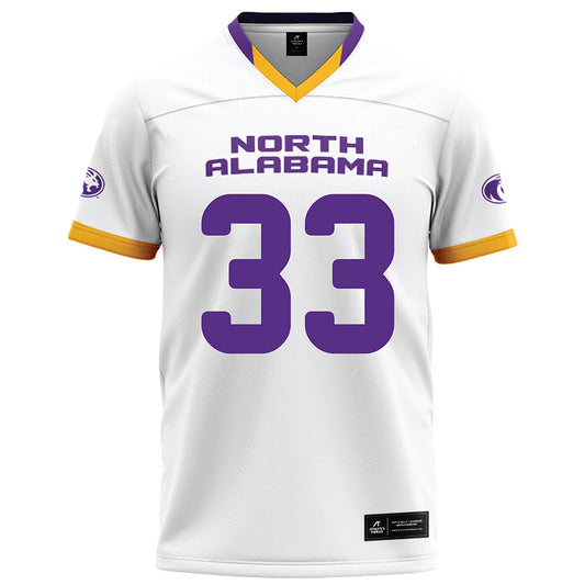 North Alabama - NCAA Football : Ethan Cunningham - White Football Jersey-0