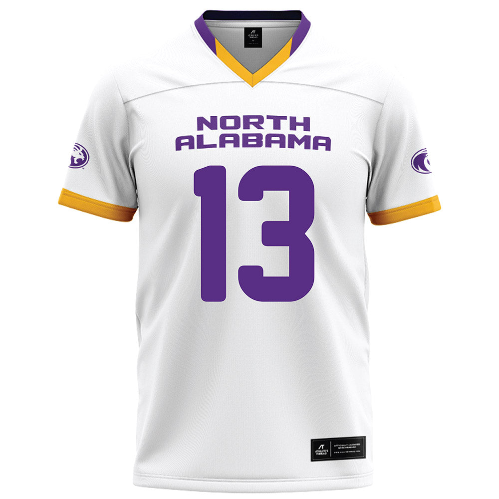 North Alabama - NCAA Football : Magnum Henderson - White Football Jersey-0