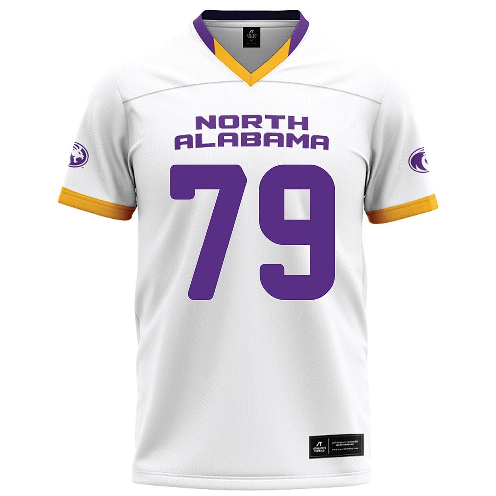 North Alabama - NCAA Football : Raykwon Goldthwaite - White Football Jersey-0