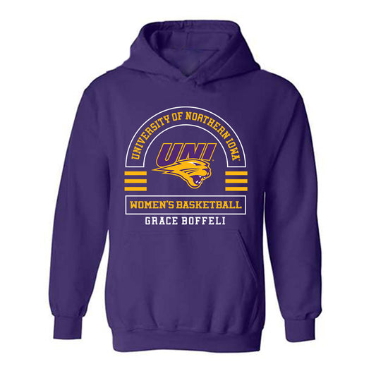 Northern Iowa - NCAA Women's Basketball : Grace Boffeli - Classic Fashion Shersey Hooded Sweatshirt-0