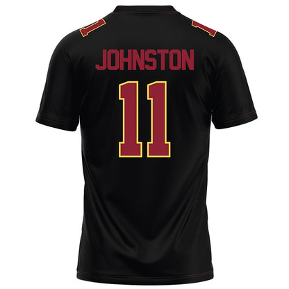 NSU - NCAA Football : Kiyon Johnston - Black Football Jersey-1