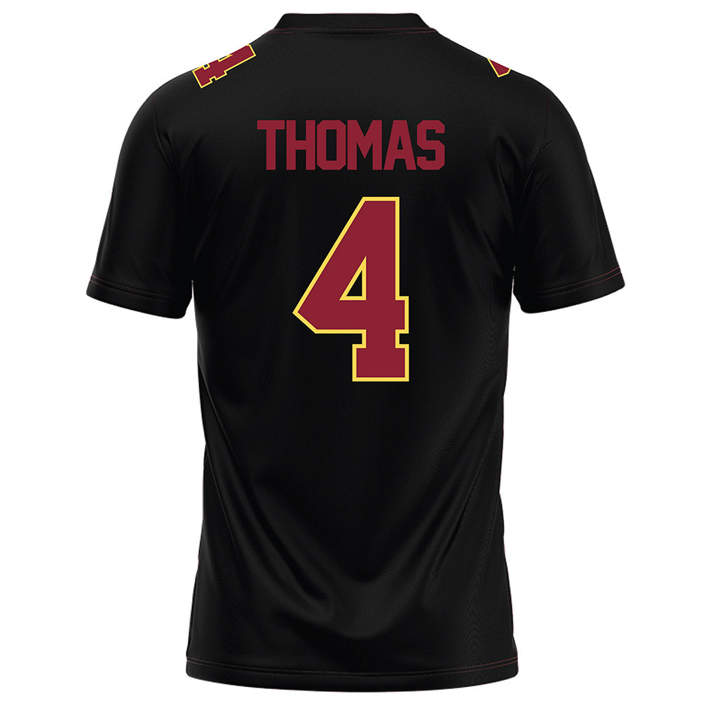 NSU - NCAA Football : Kyle Thomas - Black Football Jersey-1
