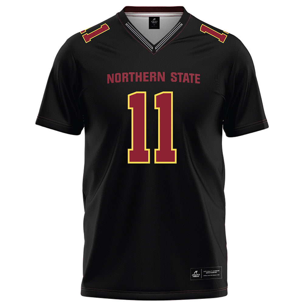 NSU - NCAA Football : Kiyon Johnston - Black Football Jersey-0