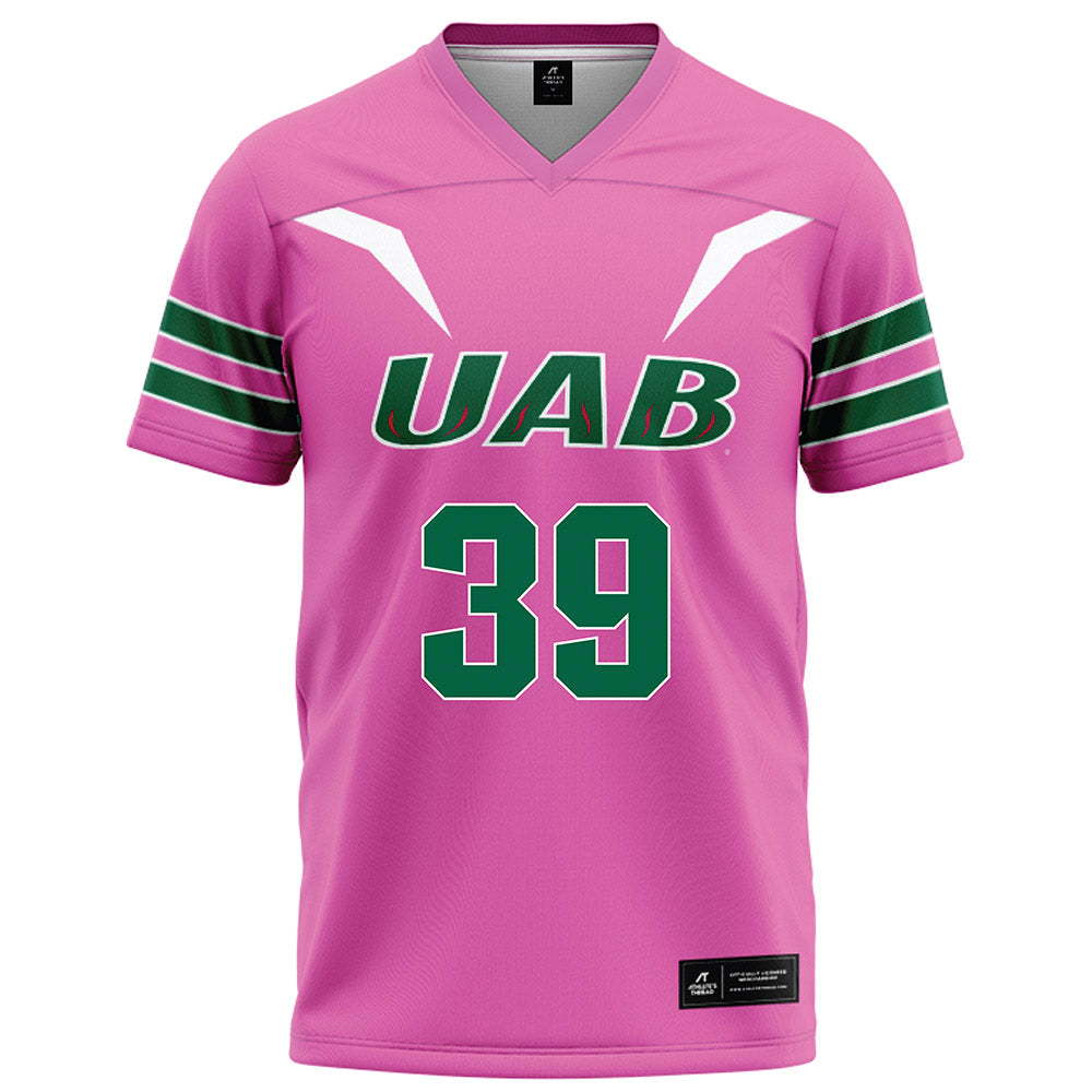 UAB - NCAA Football : Jonah Delange - Pink Football Jersey