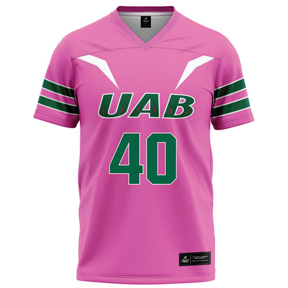 UAB - NCAA Football : Brayden Johnson - Pink Football Jersey