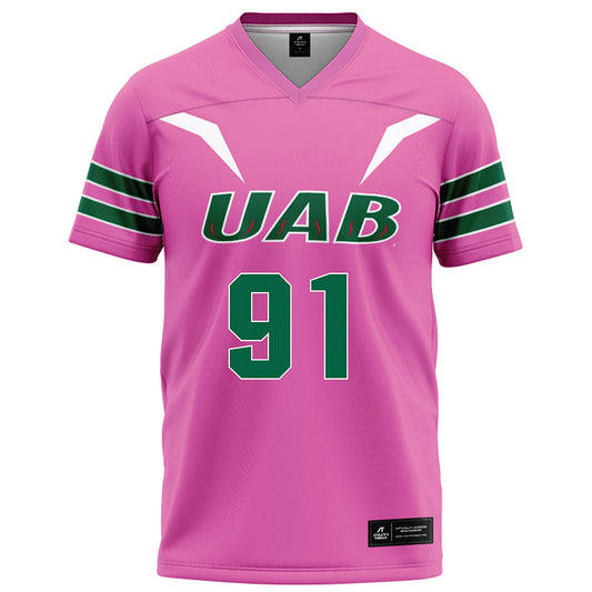 UAB - NCAA Football : Antavious Elder - Pink Football Jersey