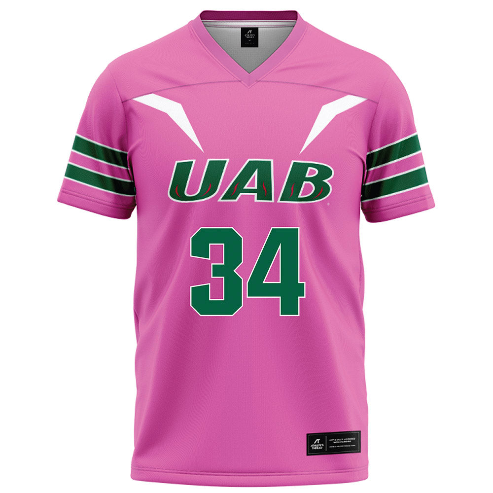 UAB - NCAA Football : Jonathan Allen - Pink Football Jersey-0