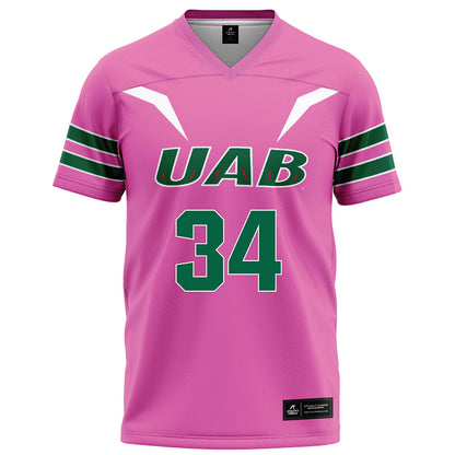UAB - NCAA Football : Jonathan Allen - Pink Football Jersey-0