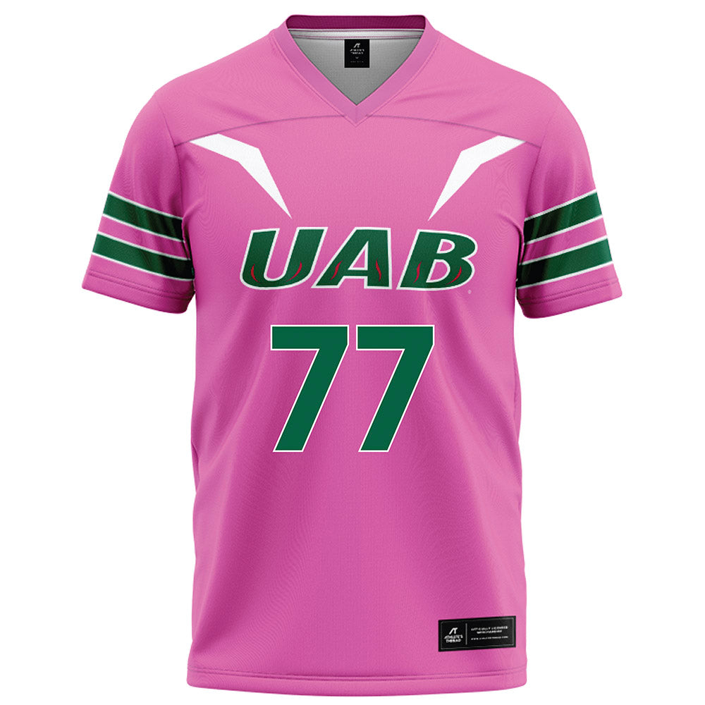 UAB - NCAA Football : Logan Moore - Pink Football Jersey-0