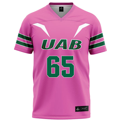 UAB - NCAA Football : Tennyson Hadfield - Pink Football Jersey