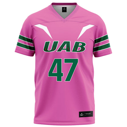  - NCAA Football : Caleb Moser - Pink Football Jersey-0