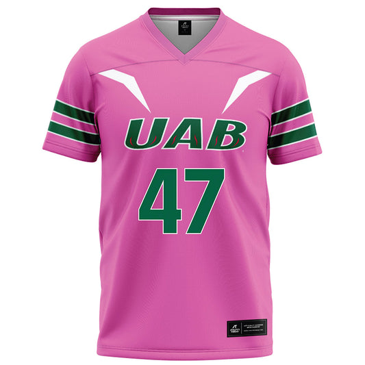  - NCAA Football : Caleb Moser - Pink Football Jersey-0