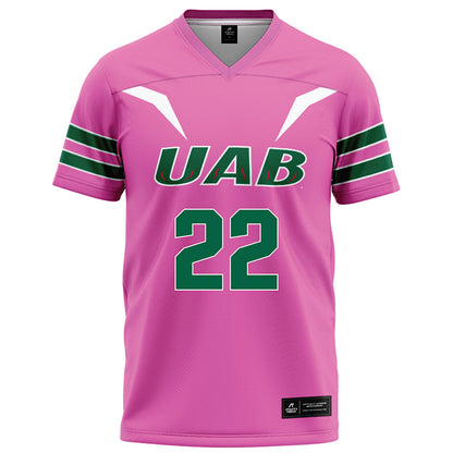 UAB - NCAA Football : Nasir Bashir - Pink Football Jersey