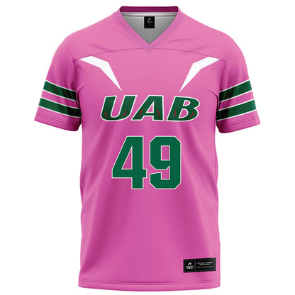 UAB - NCAA Football : Jacoby Bridges - Pink Football Jersey