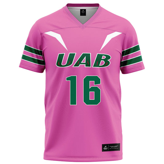 UAB - NCAA Football : Nate Rogers - Pink Football Jersey