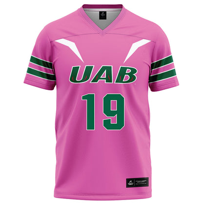 UAB - NCAA Football : Demarcus Smith - Pink Football Jersey