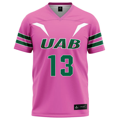 UAB - NCAA Football : Malachi Holt-Bennett - Pink Football Jersey-0