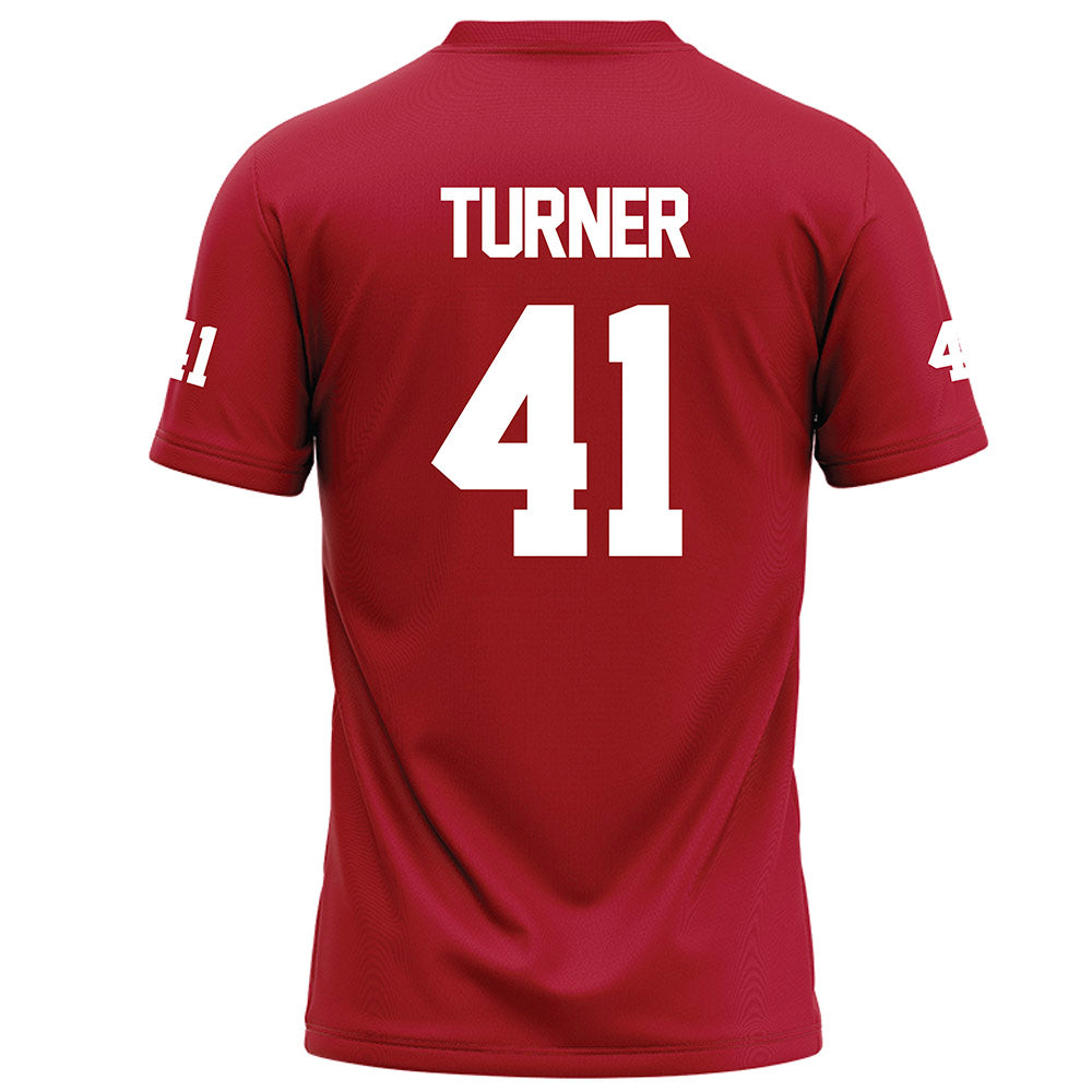  - NCAA Football : Reece Turner - Red Football Jersey-1