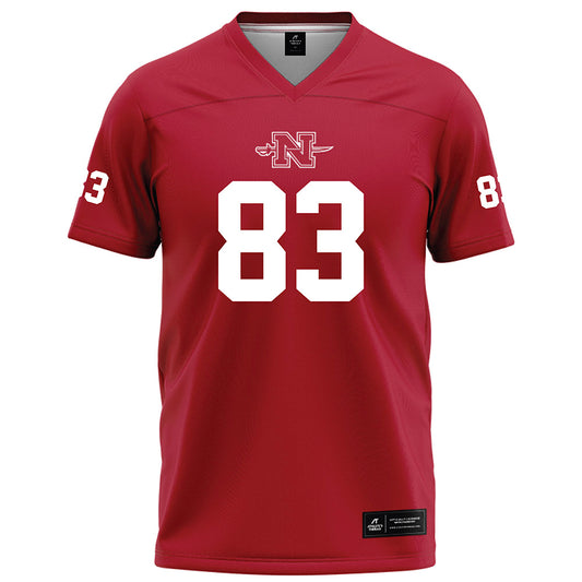 Nicholls State - NCAA Football : Everett Hunter - Red Football Jersey-0