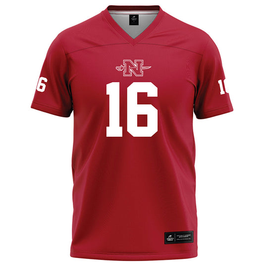 Nicholls State - NCAA Football : Pharrell Harewood - Red Football Jersey-0
