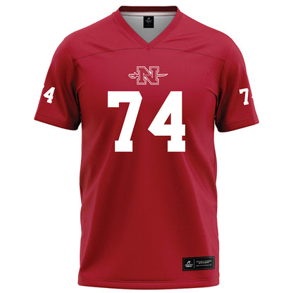 Nicholls State - NCAA Football : Preston Jones - Red Football Jersey-0