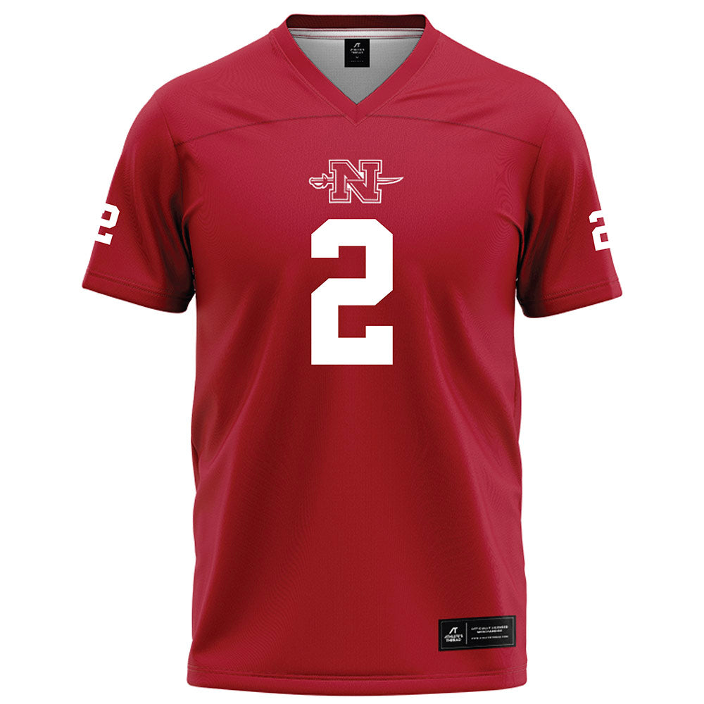 Nicholls State - NCAA Football : Deuce Hogan - Red Football Jersey-0