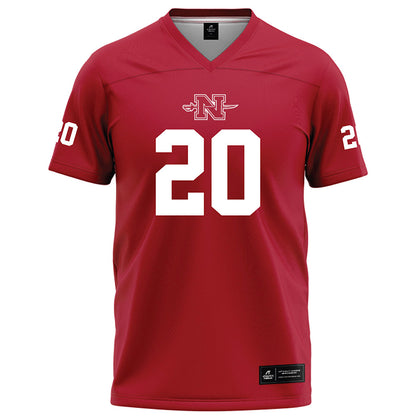 Nicholls State - NCAA Football : David Kency Jr - Red Football Jersey-0