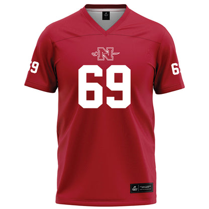 Nicholls State - NCAA Football : Joseph Bradford - Red Football Jersey-0