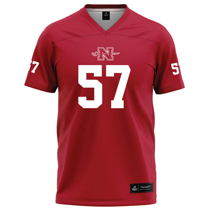 Nicholls State - NCAA Football : Hayden Cormier - Red Football Jersey-0