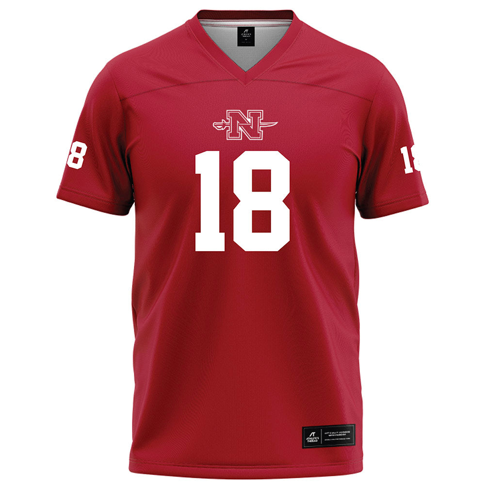 Nicholls State - NCAA Football : Camare Hampton - Red Football Jersey-0