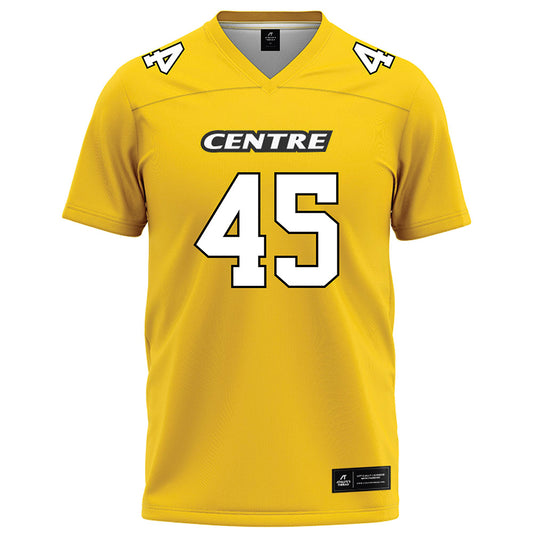 Centre College - NCAA Football : Caleb Silvers - Gold Football Jersey-0