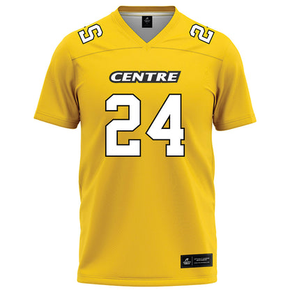 Centre College - NCAA Football : Will DeSensi - Gold Football Jersey-0