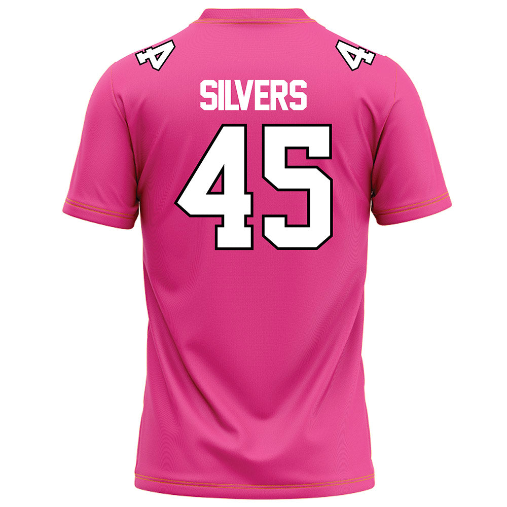 Centre College - NCAA Football : Caleb Silvers - Pink Football Jersey-2