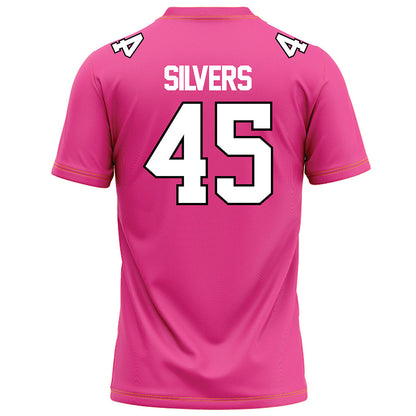 Centre College - NCAA Football : Caleb Silvers - Pink Football Jersey-3