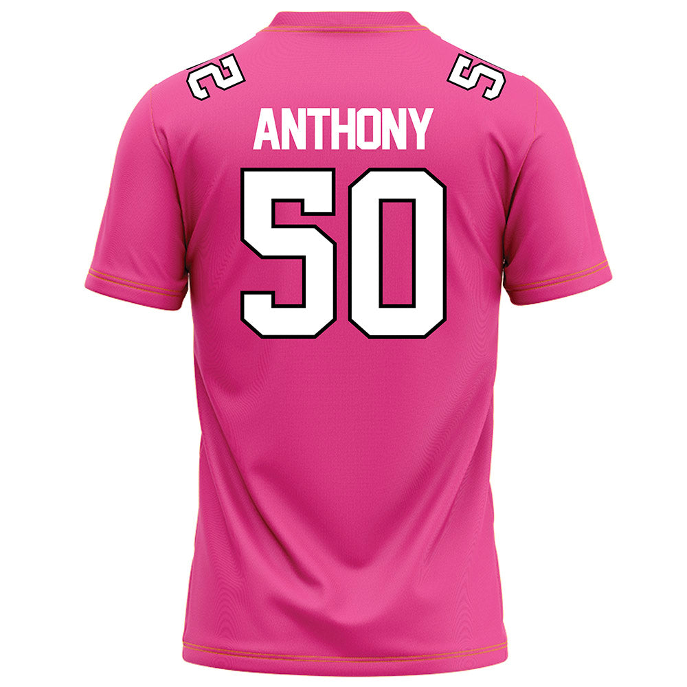 Centre College - NCAA Football : Brenden Anthony - Pink Football Jersey-2
