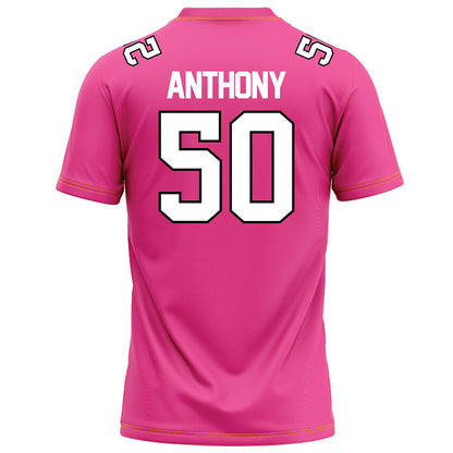 Centre College - NCAA Football : Brenden Anthony - Pink Football Jersey-3