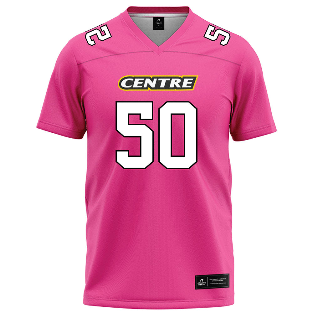 Centre College - NCAA Football : Brenden Anthony - Pink Football Jersey-0